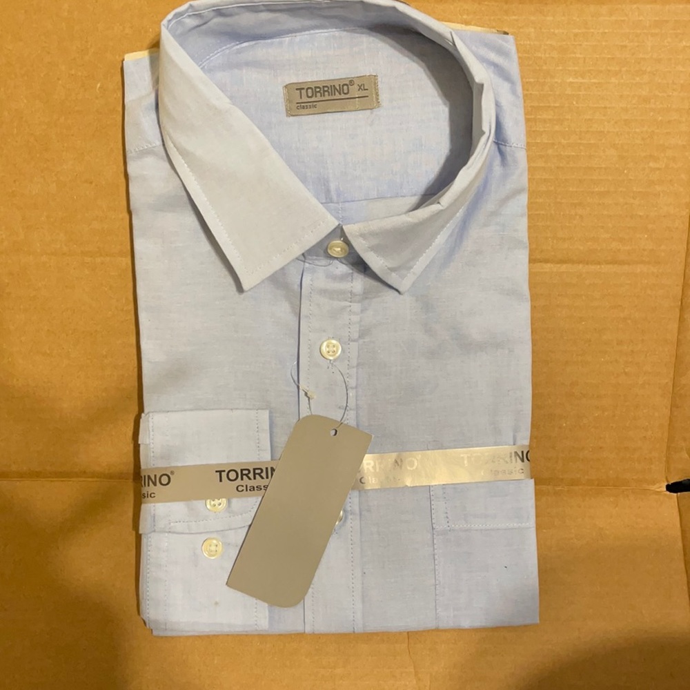 Baby blue button up